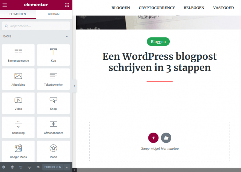 wordpress blogpost schrijven