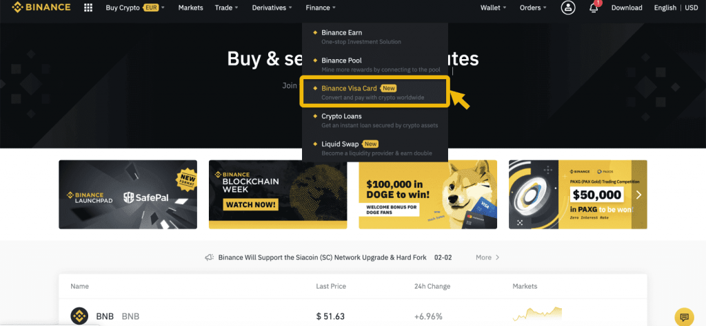 Binance Visa Card