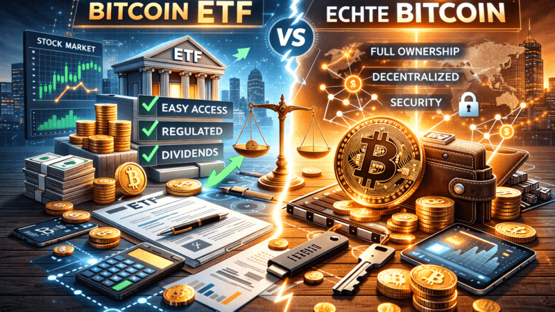 Bitcoin ETF vs echte Bitcoin